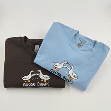 T 36513 GOOSE BUMPS Goose Print Hoodie ��ӡ������