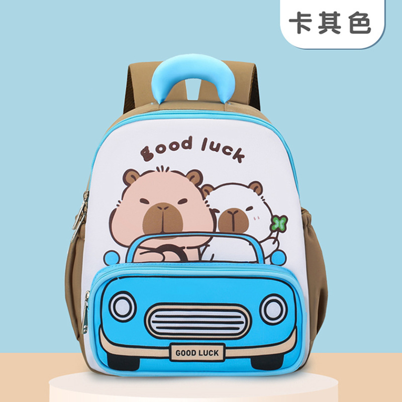 Kapibala Kindergarten Mochila de dibujos animados para niños, mochila para preescolar, transpirable, linda niña, mochila para bebé, luz