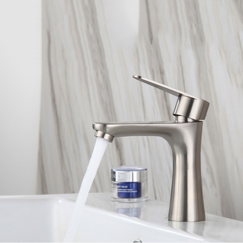 304小蛮腰单冷面盆龙头台盆不锈钢双孔洗手洗脸盆水龙头