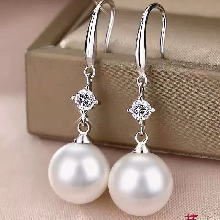 Серьги из пресноводного жемчуга S999, длинные элегантные гипоаллергенные серьги, модные украшения для ушей 2025 года