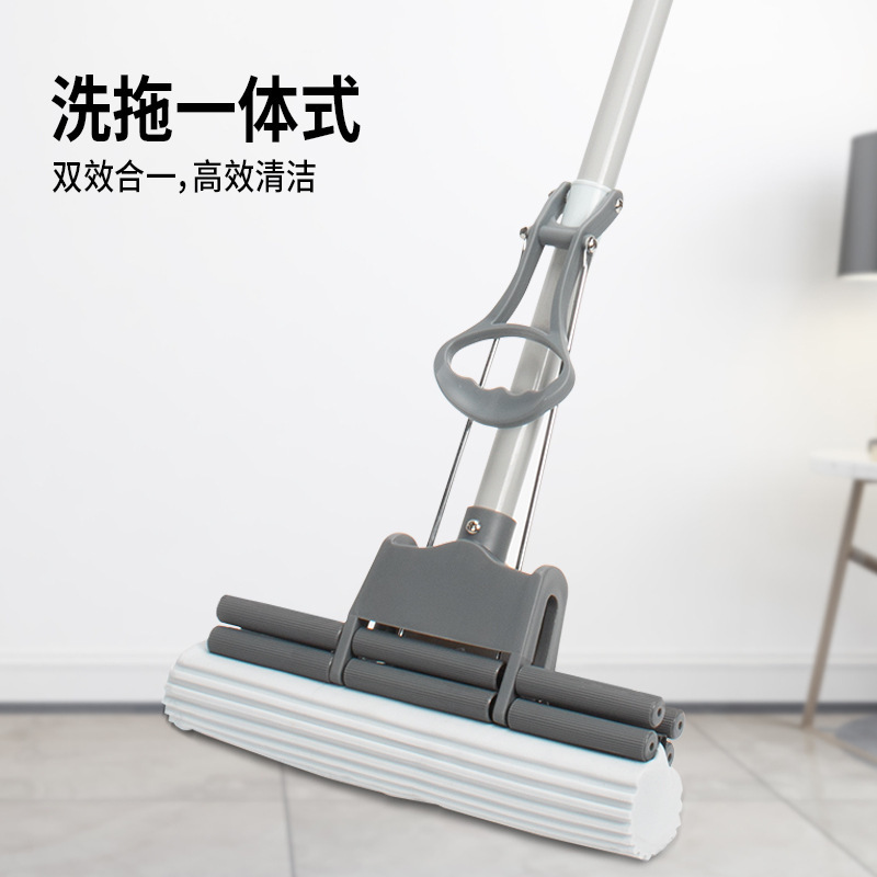 Factory Direct Sale Roller Water-Squeezing Pva Sponge Mop, Hands-Free, Highly Absorbent, Household Sponge Mop Factory Direct Sale Roller Water-Squeezing Pva Sponge Mop, Hands-Free, Highly Absorbent, Household Sponge Mop