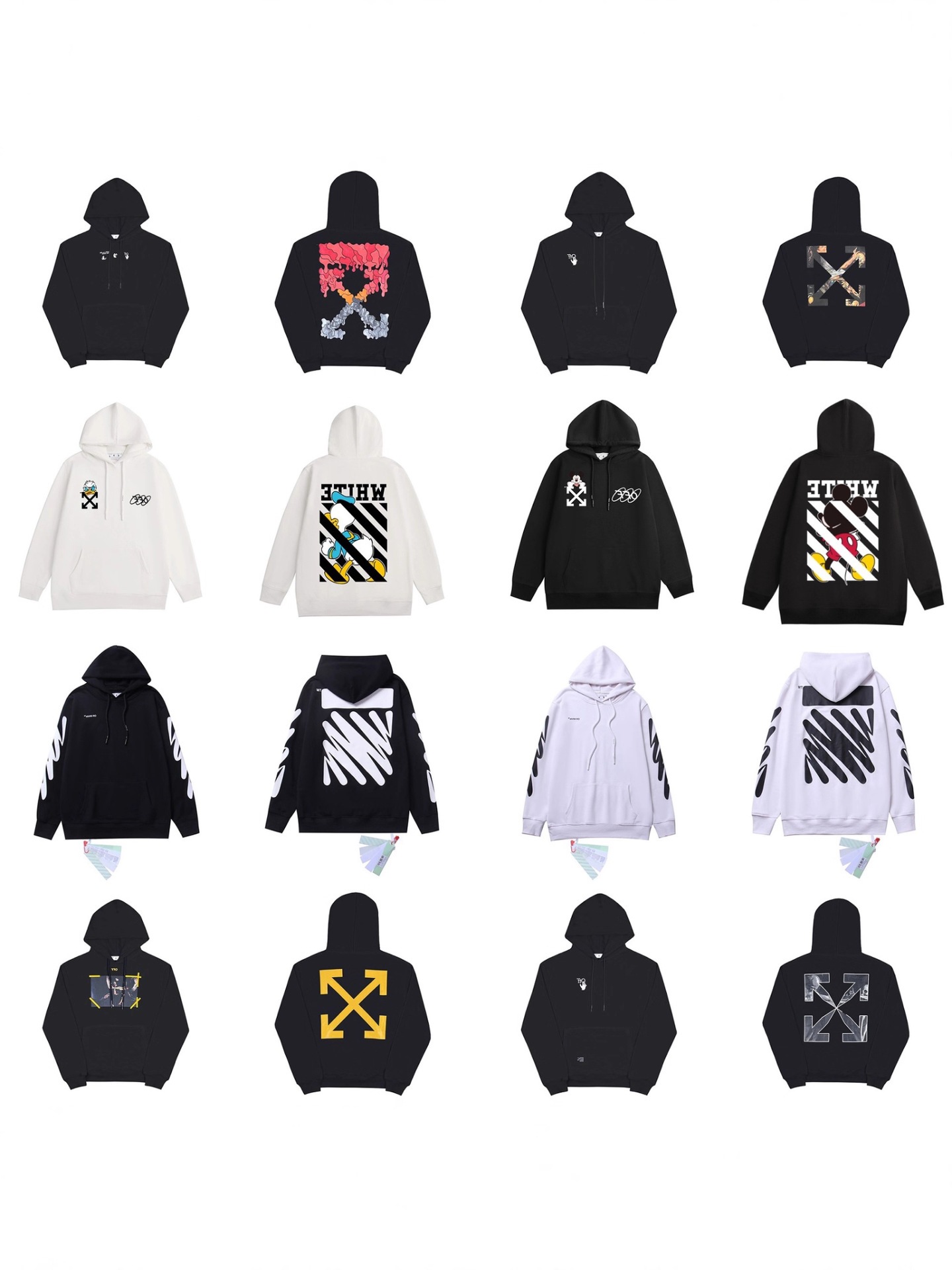 跨境经典批发OFF男女连帽卫衣OW潮牌套头衫