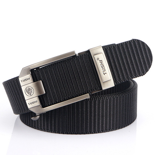  New Toothless Automatic Belt Strap Thick Nylon Canvas Belt, Versatile Casual Outdoor Belt Wholesale