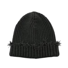 秋冬新款破洞针织保暖欧美流行男女百搭流行时尚护耳套头针织帽