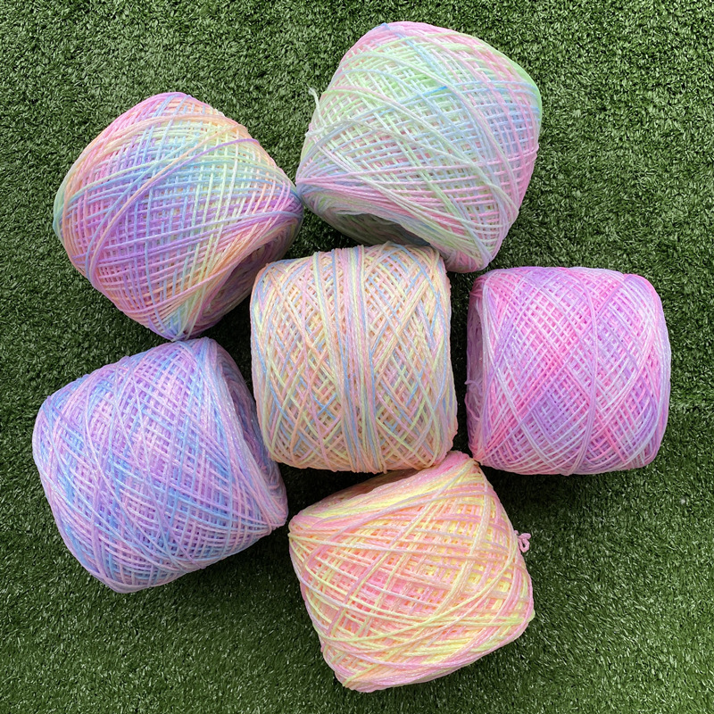 空心纱金丝线送礼彩虹动手能力马勾线段染空心手工钩针圣诞节编织