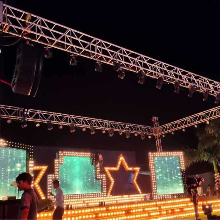 外贸创笙外销铝合金x展架音乐节厂家直销德标外销品插销架展示架