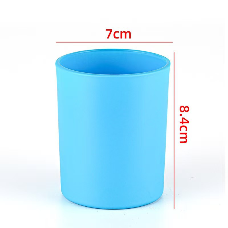 Inventario transfronterizo venta caliente de vidrio de colores taza de cera de incienso candelabro 8090 calibre candelabro ornamental contenedor de velas