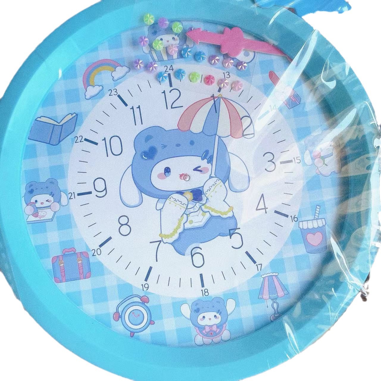 Juguetes para niños reloj marco de fotos para reconocer el tiempo de jardín de infantes dibujos animados reloj cartón pegatinas 2 yuanes grandes almacenes mayorista