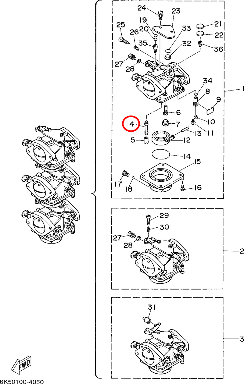 4)翟墨DEMONS舷外机船外挂机橡皮艇冲锋舟6H2-14947-02