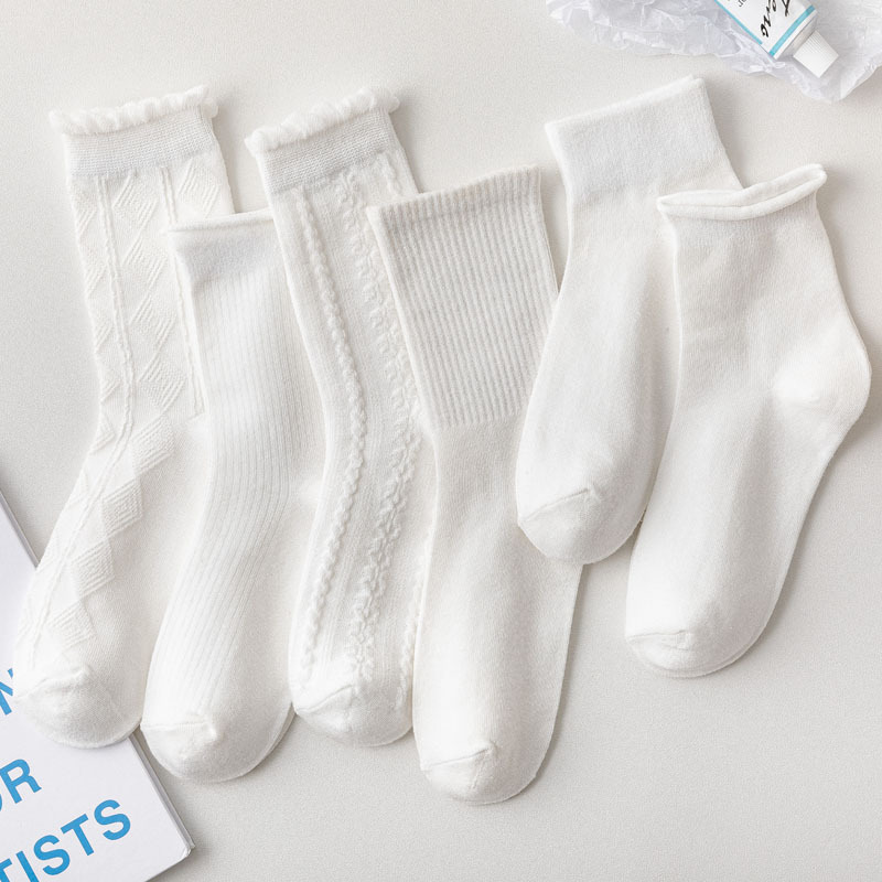 White socks women's jk lace women's socks lolita mid-size socks cute Japanese Spring and Autumn new fashion socks ins White socks women's jk lace women's socks lolita mid-size socks cute Japanese Spring and Autumn new fashion socks ins