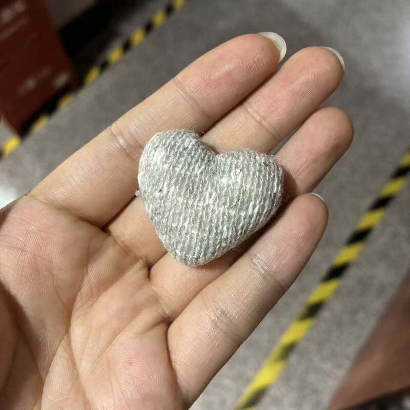 布艺手工diy配件 波点毛线爱心配饰 鞋包童装充棉辅料 钩针桃心|undefined