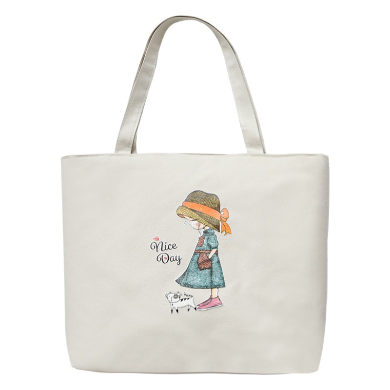 Canvas Bag Women's New Shoulder Handbag Student Tote Bag One Piece Drop Shipping Large Capacity Hand Canvas Bag Wholesale
