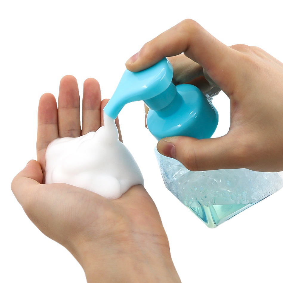 PET botella de espuma cuadrada 250 450 500ml de espuma cuadrada desinfectante de manos botella mousse burbuja botella de detergente para ropa
