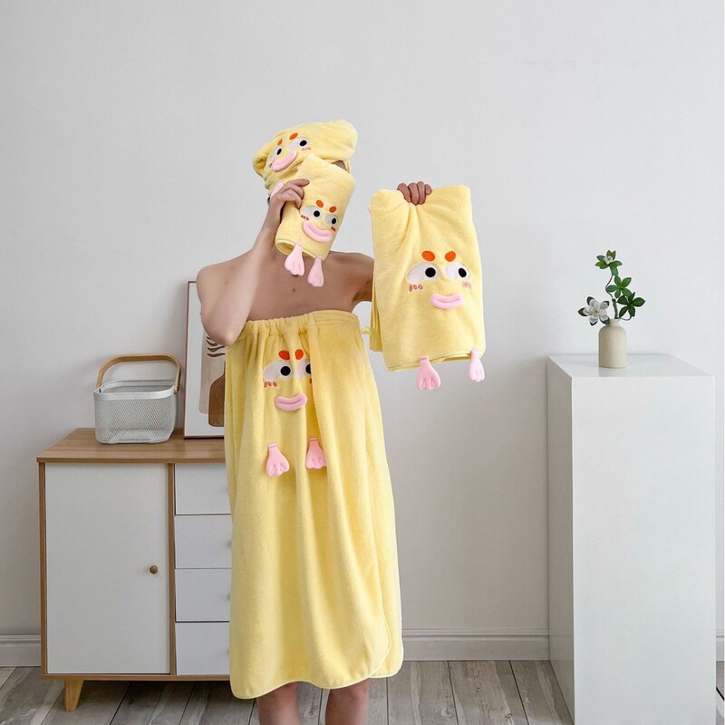 Ins Cute Towel Hat Bath Skirt Water Absorbent Quick-drying Bath Towel Women's Wearing and Wrapping Home Swimming School Bathrobe Ins Cute Towel Hat Bath Skirt Water Absorbent Quick-drying Bath Towel Women's Wearing and Wrapping Home Swimming School Bathrobe