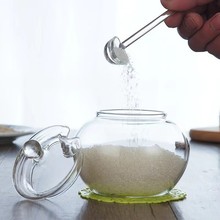 跨境专供厂家玻璃茶叶罐高硼硅罐子糖果瓶储物罐蜂蜜罐带搅拌棒