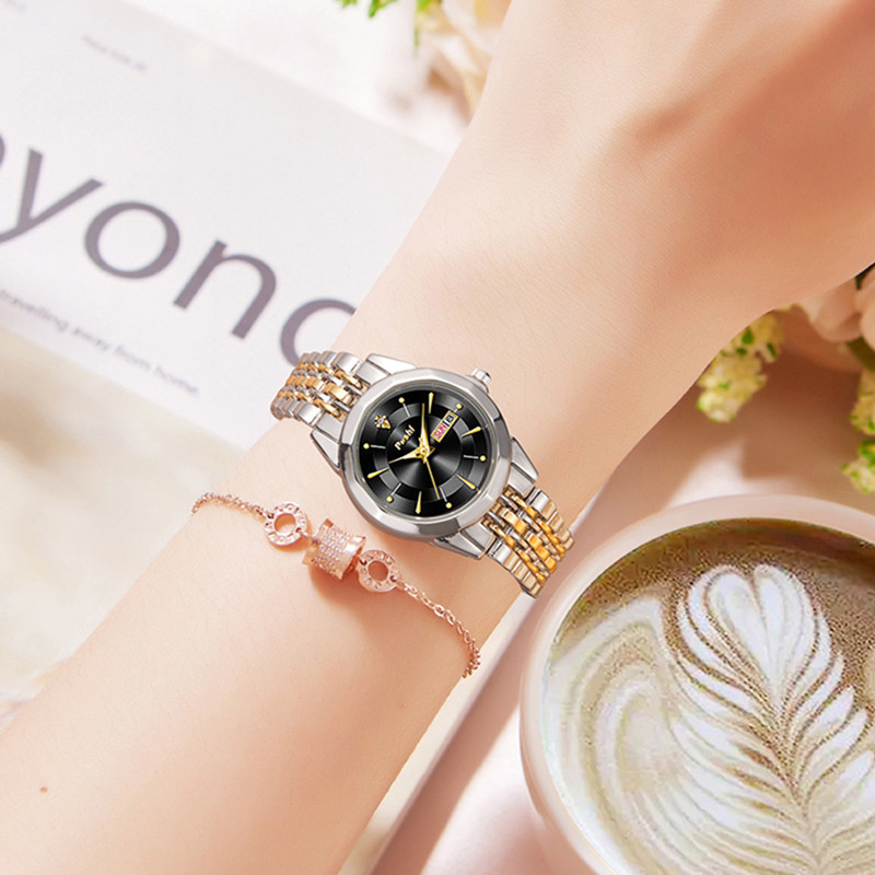 2023 nuevo reloj de marca poshi reloj de cuarzo de moda TikTok popular doble calendario impermeable reloj de mujer