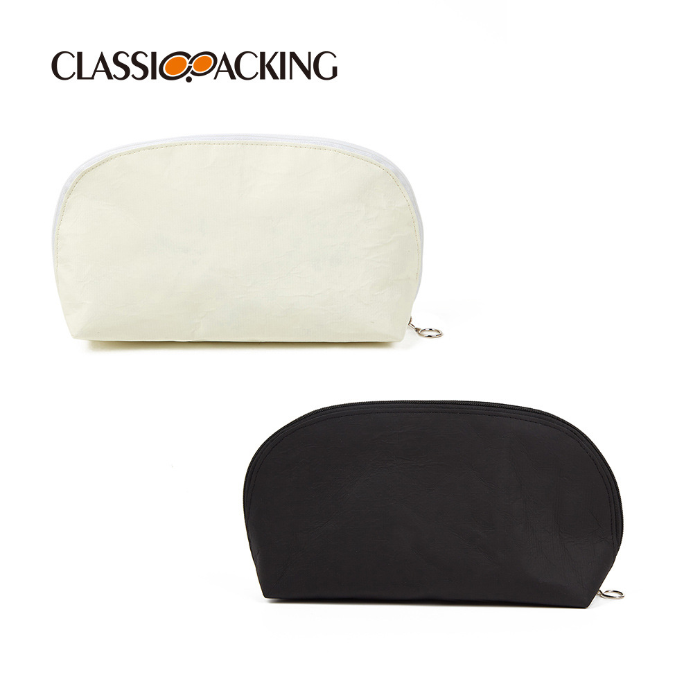Estilo japonés simple DuPont bolsa de cosméticos de papel bolsa de viaje portátil impermeable bolsa de almacenamiento con logotipo impreso