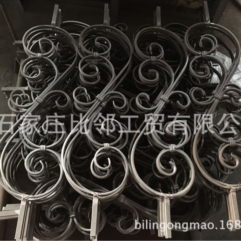 大门围栏楼梯扶手锻打门窗实心铁花配件 河北 石家庄 工厂
