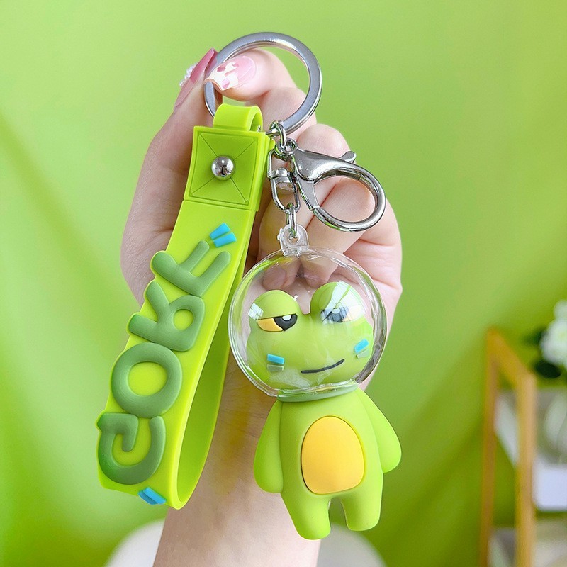 漫画スペースカピバラ電気メッキカピバラキーホルダーかわいいバッグペンダント人形カップルペンダント小さなギフト|undefined