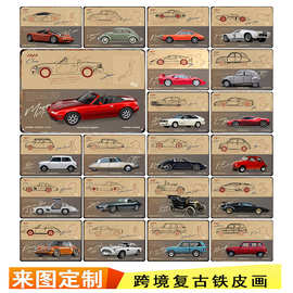 铁皮画酒吧服装店家居壁饰Tin Metal Decor跨境专卖装饰铁皮画