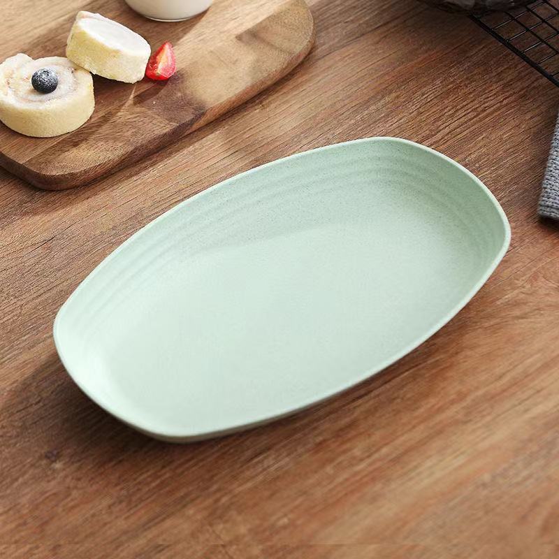 Plato de Paja de Trigo Amazon de 20, 23 y 25 Platos, Plato para Frutas, Plato para Verduras, Plato Doméstico, Bandeja de Comedor Nórdica de Plástico para Exportación