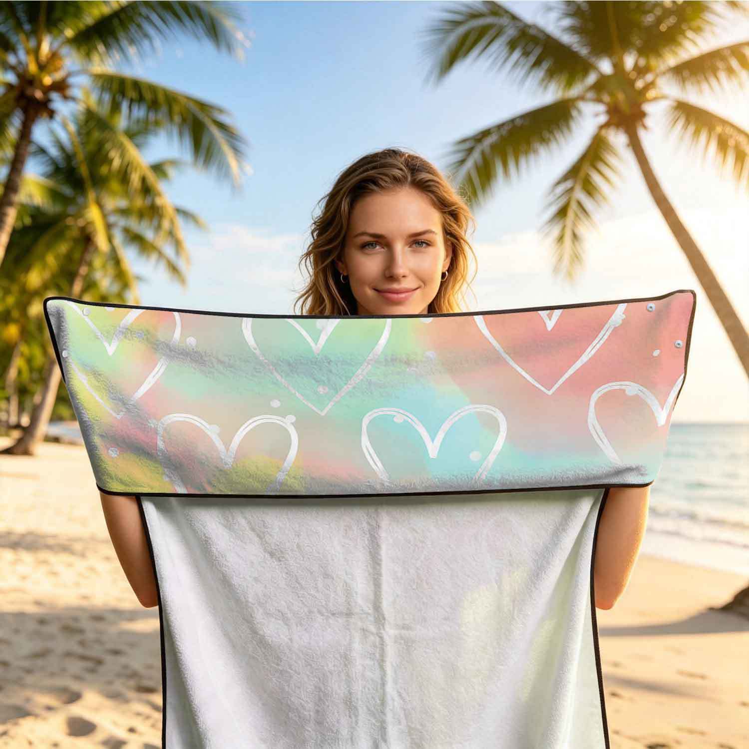 2-piece dual-use car seat cover, ultra-fine fiber, can be used as a beach towel, printed car protective seat cover 13