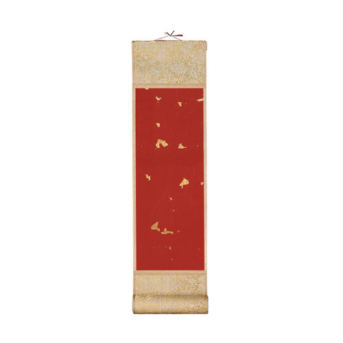 Mini trumpet scroll retro batik hanging painting scroll blank hanging scroll book French painting trendy calligraphy and painting batik rice paper