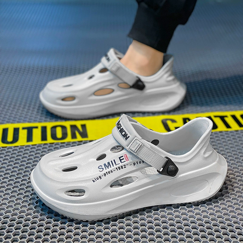 2025 новых летних дышащих эва-клогов для мужчин, пляжная обувь на толстой нескользящей подошве с защитным носком, сандалии и шлепанцы с доставкой в Россию