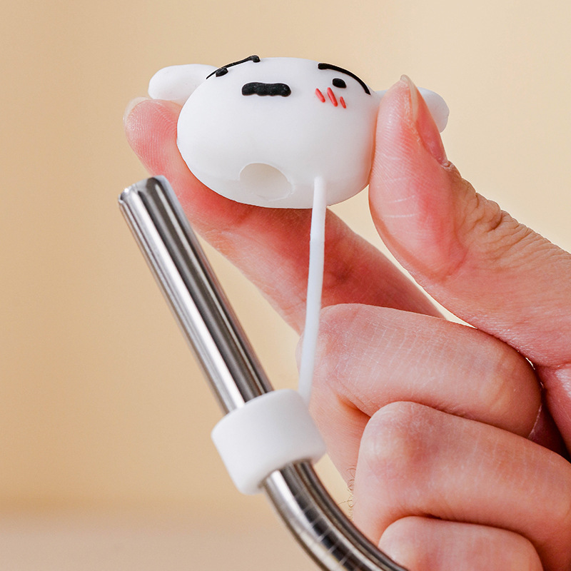 Auténtico y autorizado lápiz pequeño nuevo taza de hielo de gran capacidad con cubierta con paja taza creativa taza de vinos