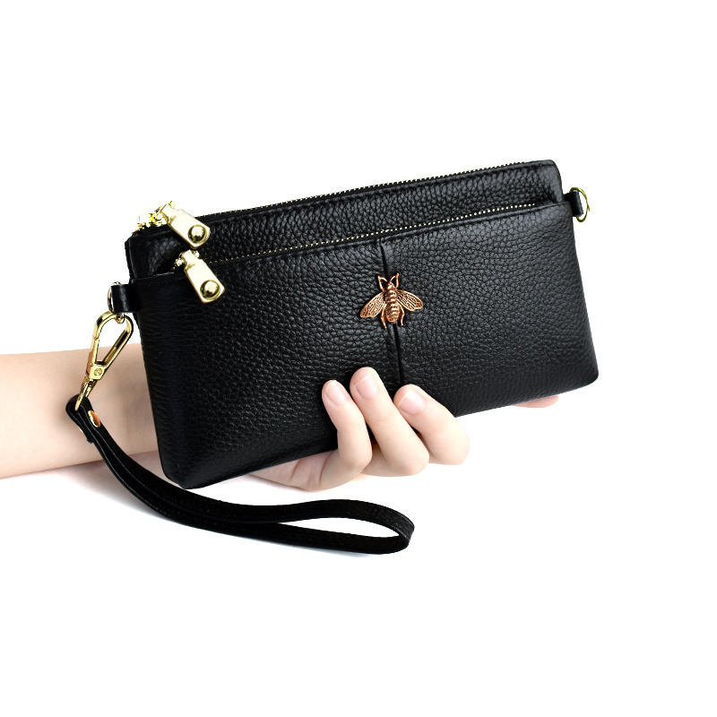 Urban Simple New Clutch Bag Women's Top Layer Cowhide Fashion Coin Purse European and American Simple Mobile Phone Bag Wallet Urban Simple New Clutch Bag Women's Top Layer Cowhide Fashion Coin Purse European and American Simple Mobile Phone Bag Wallet