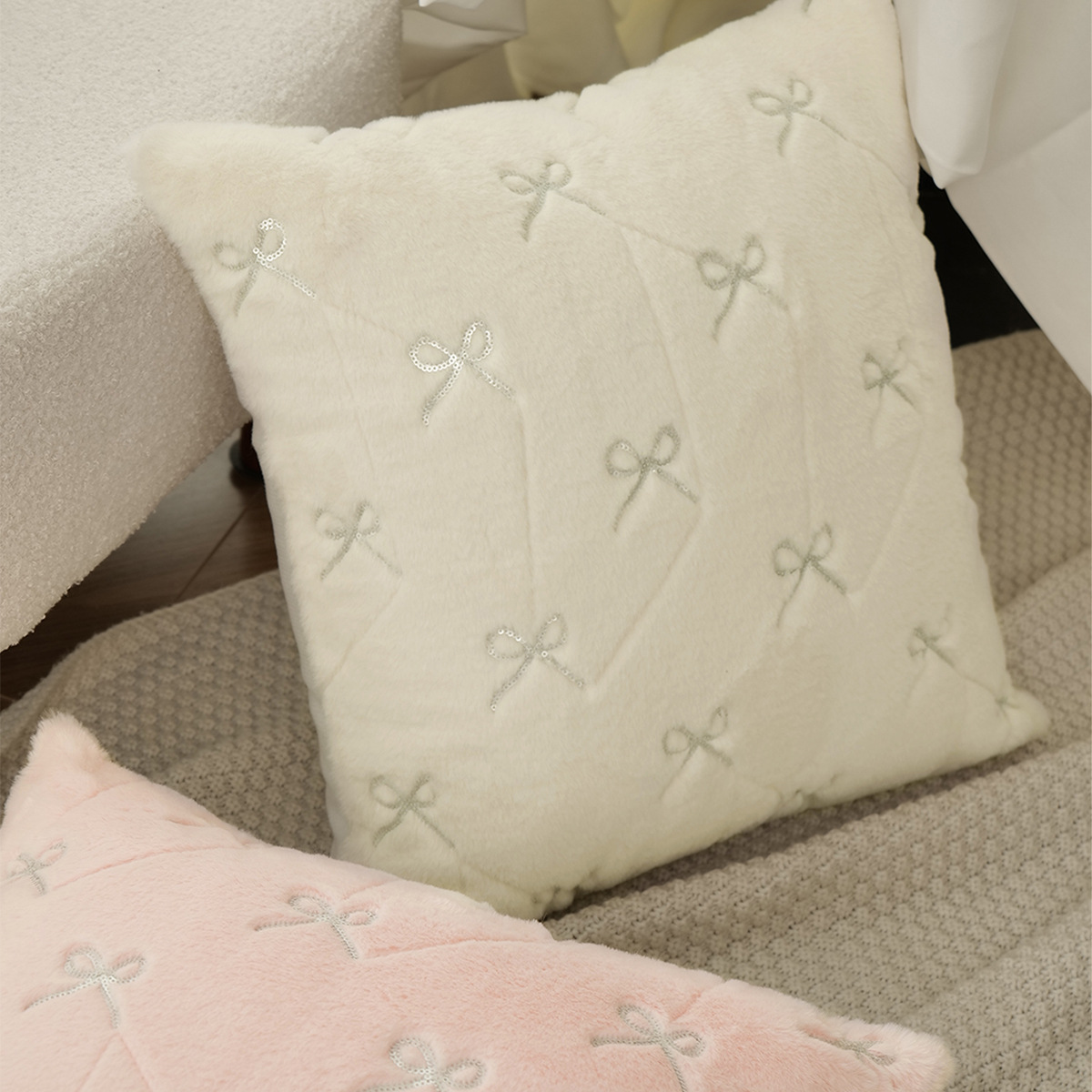 Amazon mini arco de almohada cubierta general de lujo ligero contra la cintura de almohada cubierta de almohada de peluche TEMU