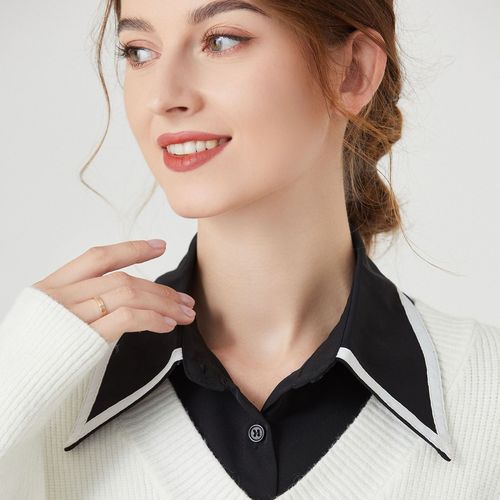 Women children to winter fashion female long pointed collar plover case the shirt  collar 