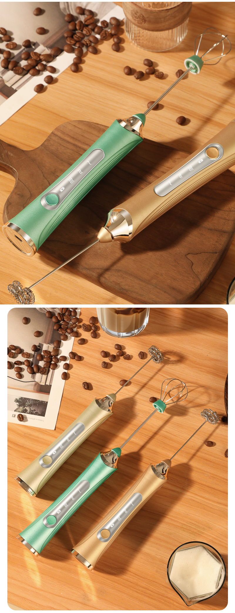 Amazon elektrischer Milchaufschäumer elektrischer Milchaufschäumer neu Schneebesen aus Edelstahl Kaffee Milch tragbarer Milchaufschäumer