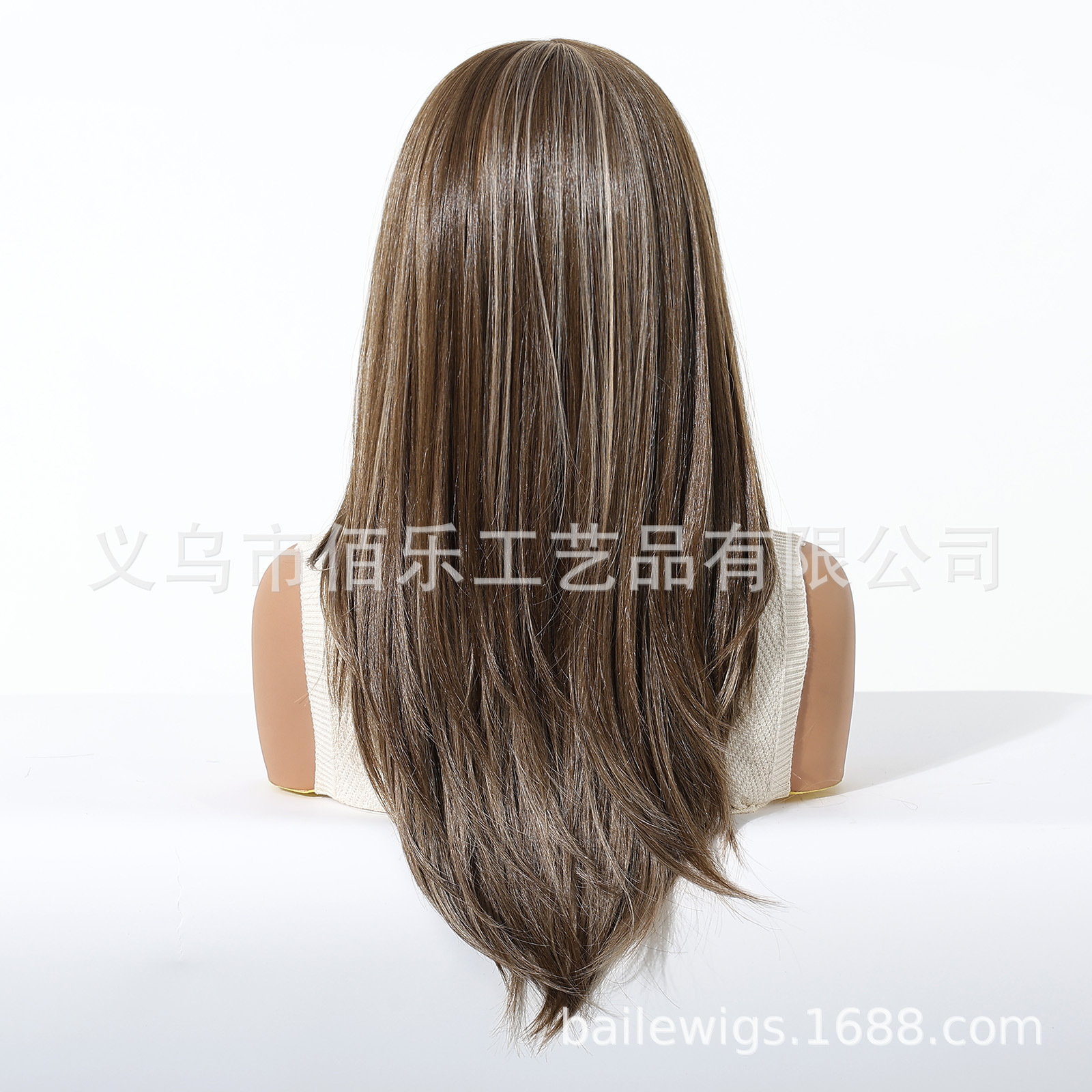 13 * 6 castaño marrón gradiente té de leche dorado pelucas de encaje recta cubierta de cabeza completa natural esponjosa fuente transfronteriza wigs