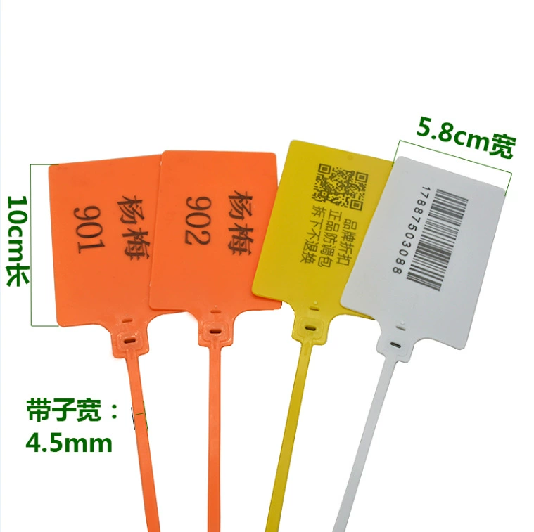 Пластиковая пломба Одноразовый галстук Защита от подделок Противоугонная одежда Сумка для обуви Пряжка с защитой от регулировки Логистика Транспорт Подвесная табличка для печати