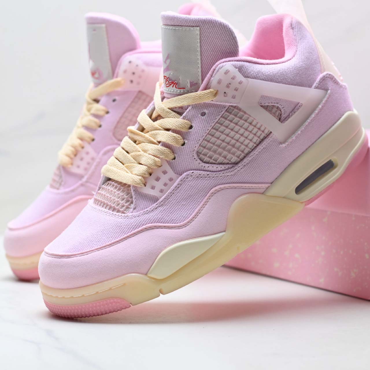 Cross-border AJ4 Zapatos de baloncesto retro zapatos casuales de pareja zapatos deportivos de moda rosa versátiles