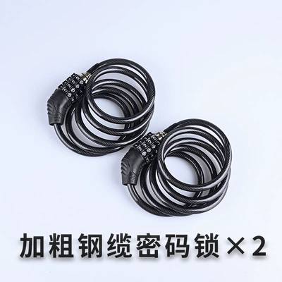 Lock Telescopic Steel Wire Lock – Motorcycle Lock - thick-steel-cable-version-combination-lock-two