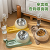 慢食碗宠物饮水器猫粮双碗防打翻水粮一体猫碗狗碗狗盆多功能双碗|ru