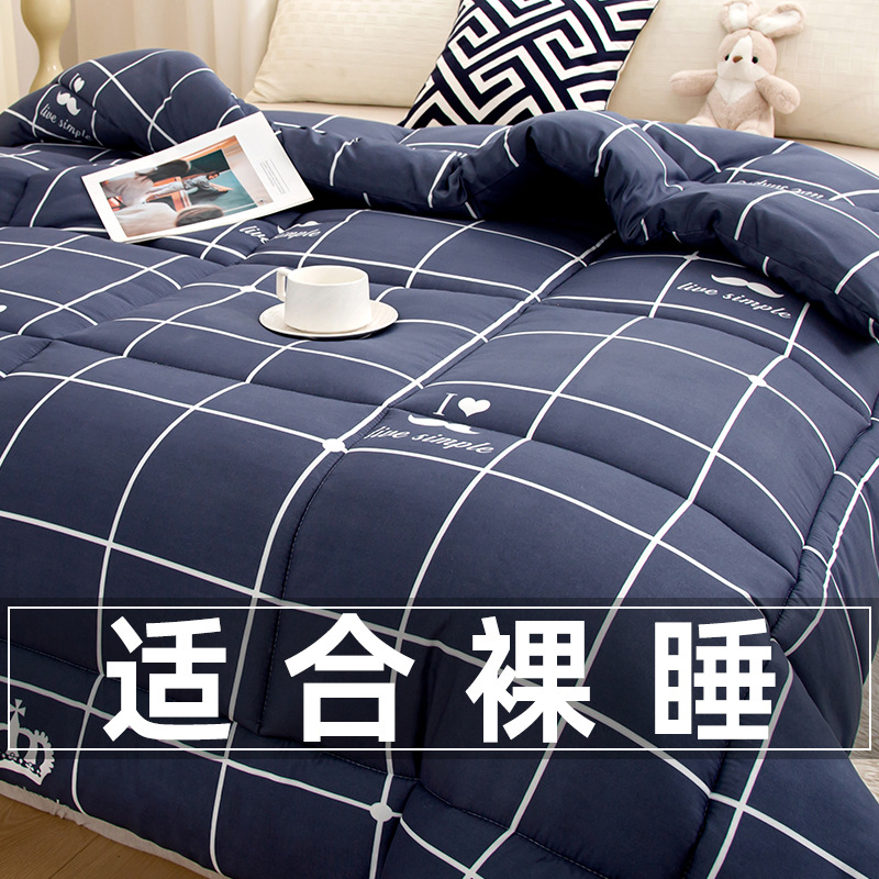 Colcha de invierno, colcha de invierno, colcha de algodón caliente, colcha de dormitorio de estudiantes, colcha de primavera y otoño para una persona, disponible en cuatro estaciones. image 1