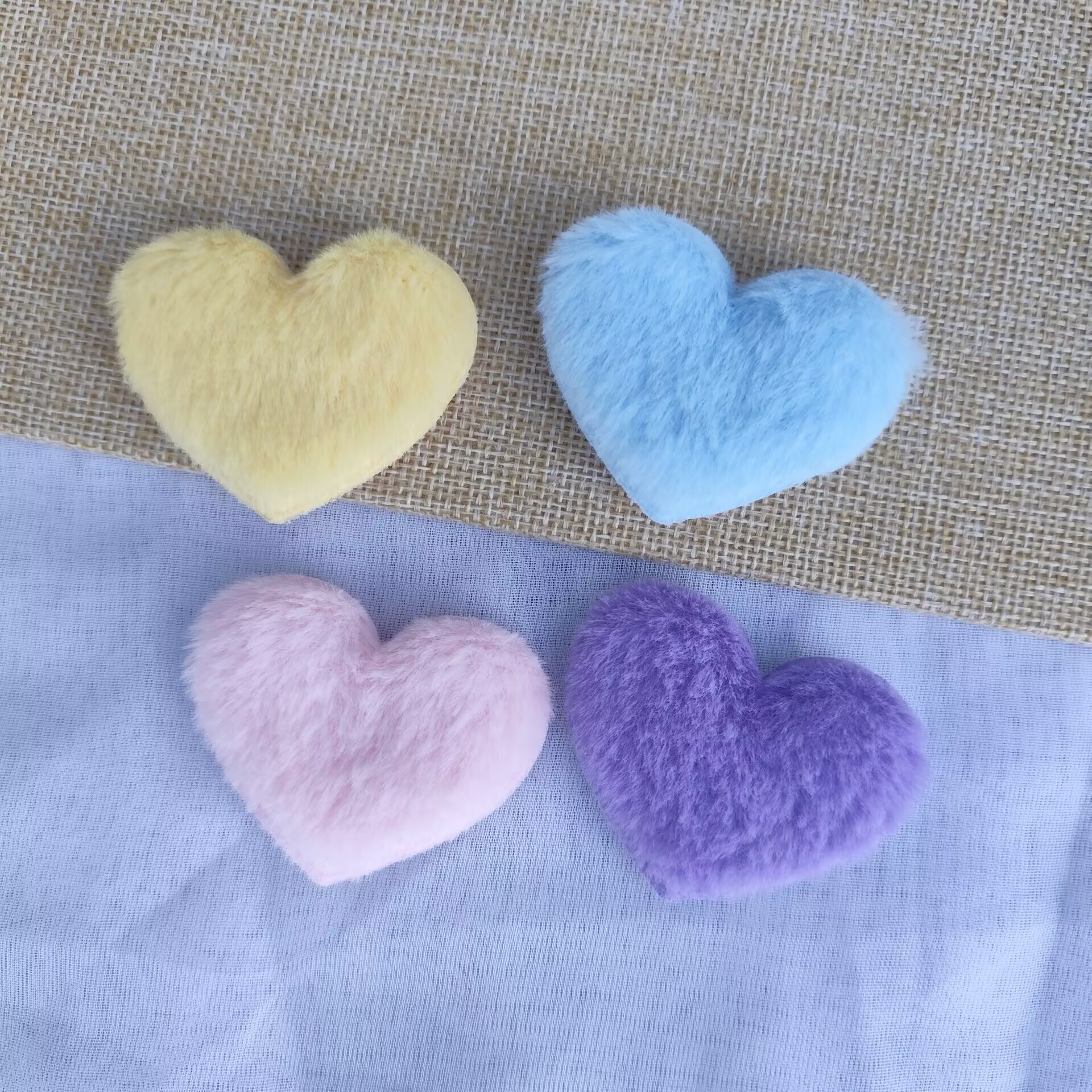 Otoño y invierno nuevos parches de peluche de pentacos DIY accesorios zapatillas accesorios clips para el cabello accesorios semiacabados