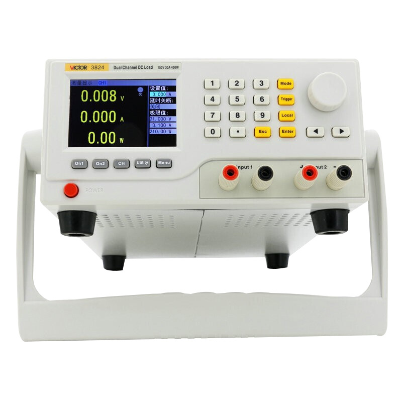 胜利仪器VC3824可编程直流电子负载仪双通道电子器件电池电源测试