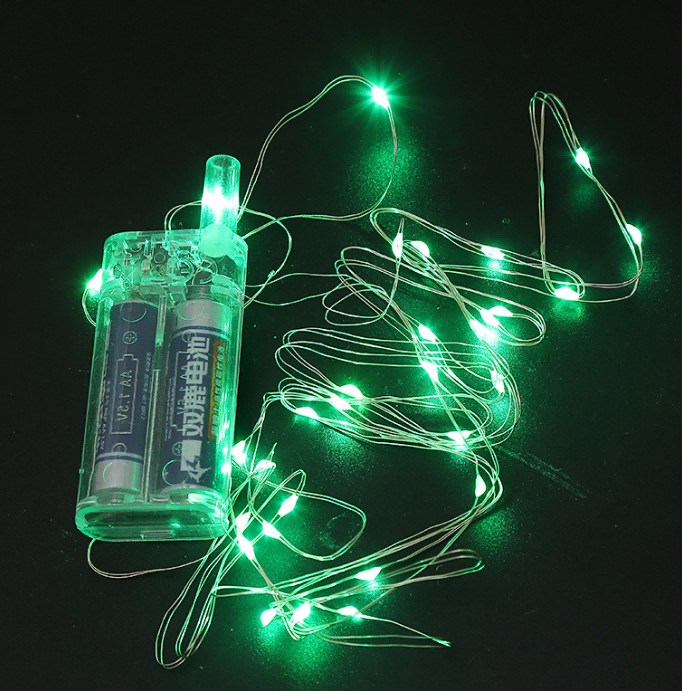 2节电池盒-圆壳-绿灯