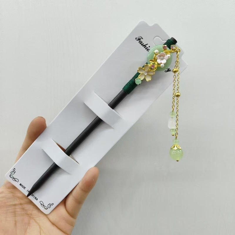 古风高级感黑色檀木发簪女流苏新中式簪子盘发神器发钗簪子苏州|undefined