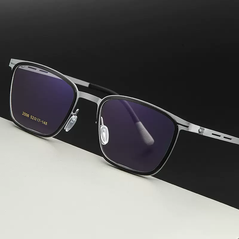 2006高级感平光镜商务镜框方框架眼镜大牌男士近视眼镜架轻盈10g