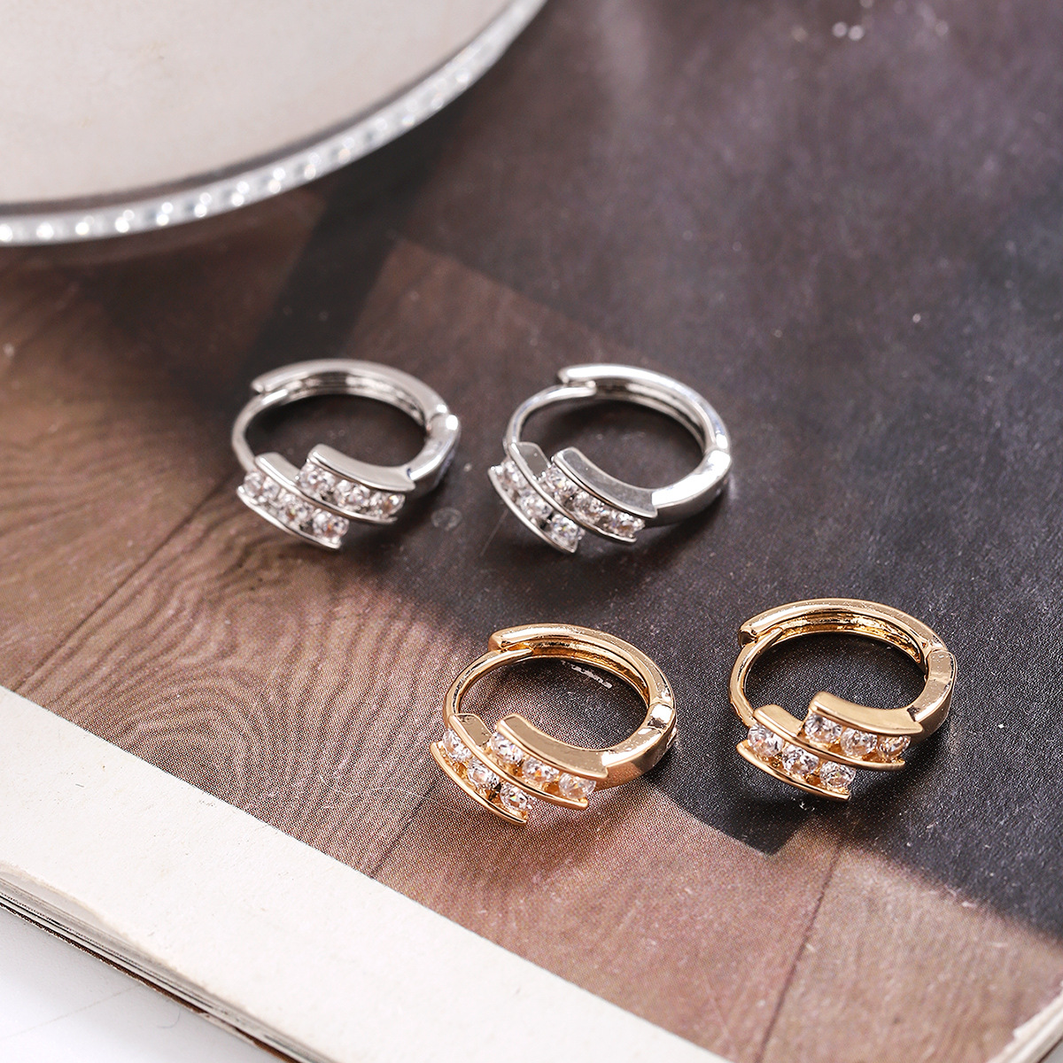 1 Pair Quantity 1 Pair Simple Style Geometric Plating Copper Hoop Earrings