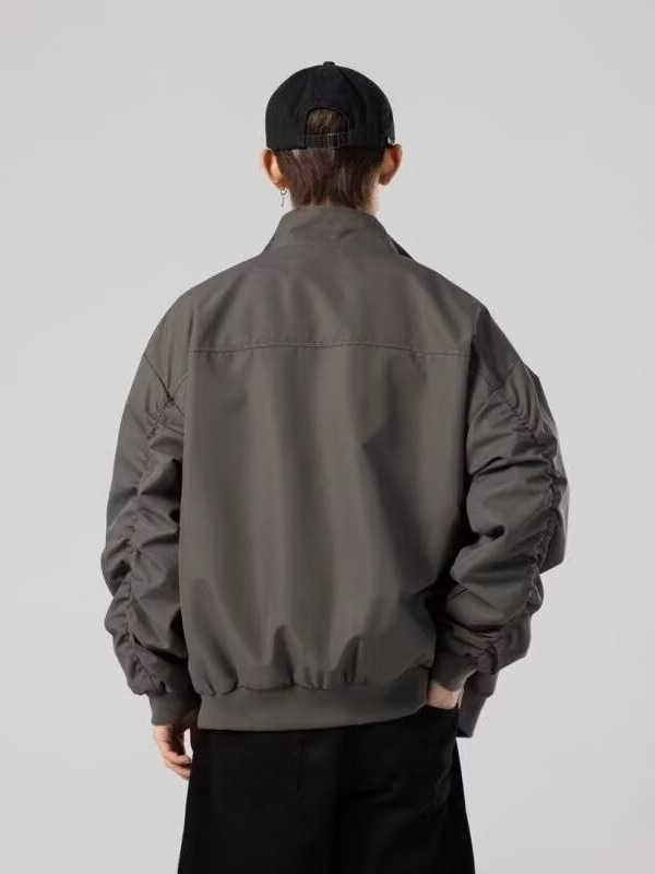 美式复古三防棉衣工装飞行夹克男士户外机能棉服立领外套春秋季|undefined
