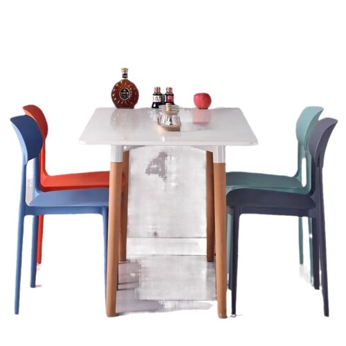 Plastic chair home thickened restaurant dining table backrest chair dining chair modern desk simple stool backrest Nordic