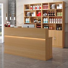 收银台柜台小型简约饭店转角吧台桌商用酒店前台接待台酒柜展示柜