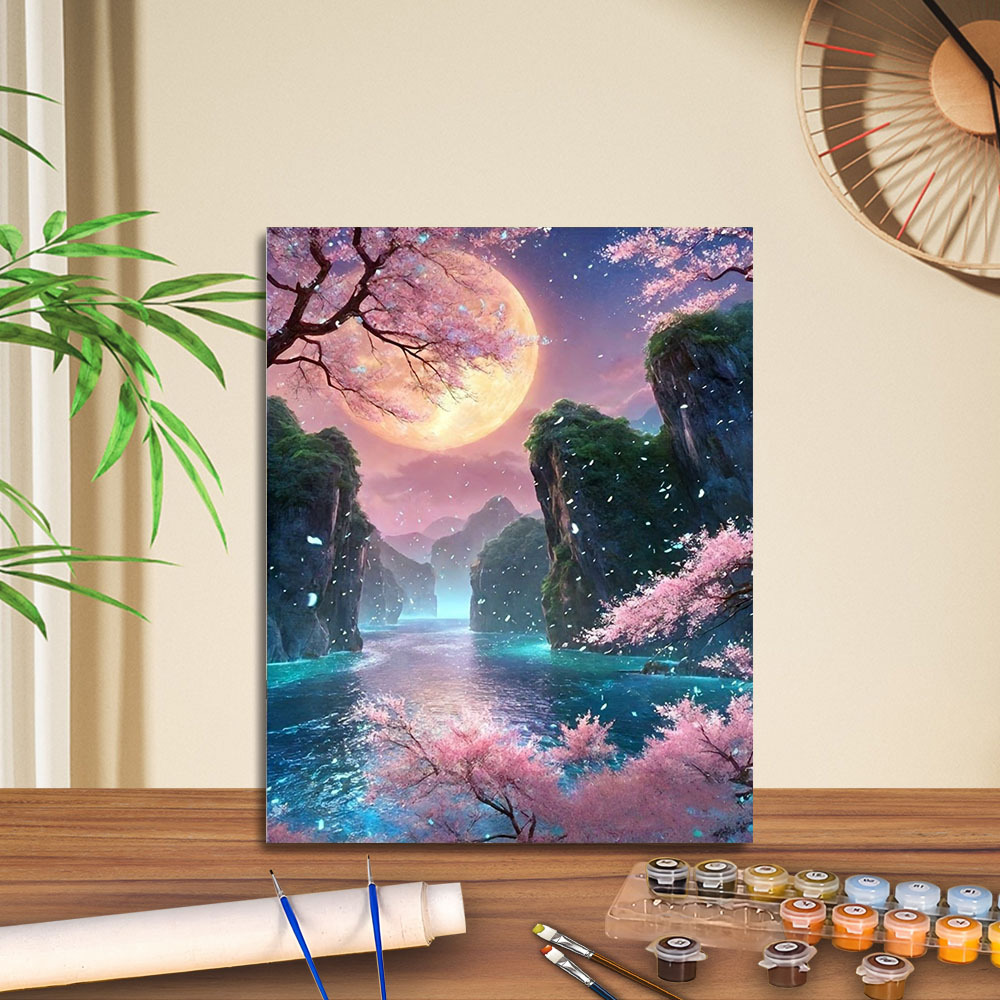 Transfronterizo jitdiy agente de pintura al óleo digital fabricantes al por mayor artesanal amazon pintura al óleo decorativa barraca de relleno
