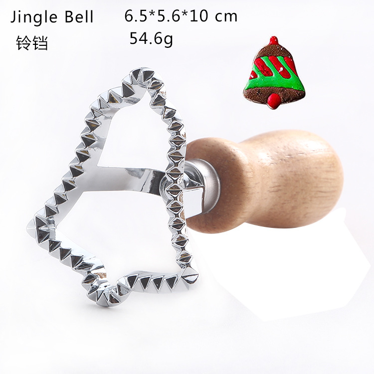 Dumpling encaje impresión aleación de zinc molde de galletas dumpling lado de la piel flor en relieve molde de galletas mango de madera rueda de cortador de pastel